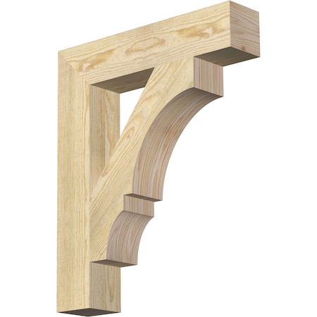 Ekena Millwork Balboa Block Rough Sawn Bracket, Douglas Fir, 4"W x 20"D x 24"H BKT04X20X24BOA05RDF